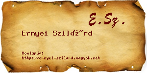 Ernyei Szilárd névjegykártya